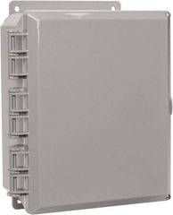 Thomas & Betts - Polycarbonate Standard Enclosure Hinge Flat Cover - NEMA 1, 2, 3, 4, 12, 3S, 3SX, 3X, 4X, 8" Wide x 10" High x 4" Deep, Impact Resistant - Caliber Tooling