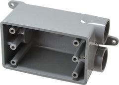 Thomas & Betts - 1 Gang, (3) 3/4" Knockouts, PVC Rectangle Junction Box - 115.3mm Overall Height x 98.4mm Overall Width x 61.5mm Overall Depth, Weather Resistant - Caliber Tooling