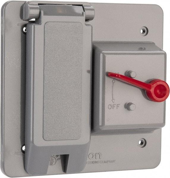 Thomas & Betts - Electrical Outlet Box Polycarbonate Combination Toggle with GFI Cover - Caliber Tooling