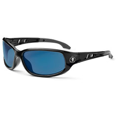 Valkyrie Blue Mirror Lens Black Safety Glasses - Caliber Tooling