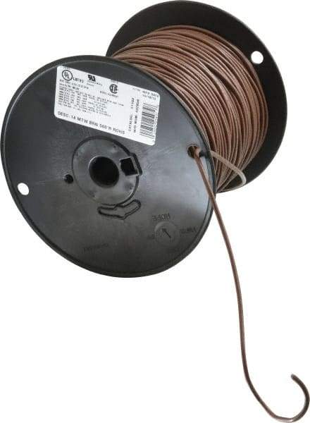 Southwire - 14 AWG, 41 Strand, Brown Machine Tool Wire - PVC, Acid, Moisture and Oil Resistant, 500 Ft. Long - Caliber Tooling