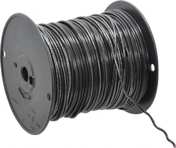 Southwire - 14 AWG, 41 Strand, Black Machine Tool Wire - PVC, Acid, Moisture and Oil Resistant, 500 Ft. Long - Caliber Tooling