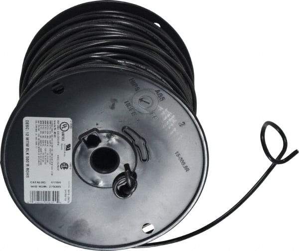 Southwire - 12 AWG, 65 Strand, Black Machine Tool Wire - PVC, Acid, Moisture and Oil Resistant, 500 Ft. Long - Caliber Tooling