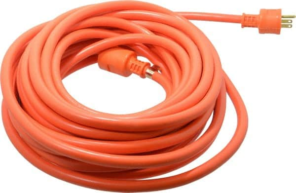 Southwire - 50', 14/3 Gauge/Conductors, Multicolor Indoor & Outdoor Extension Cord - 1 Receptacle, 15 Amps, 125 VAC, UL SJTOW, NEMA 5-15P, 5-15R - Caliber Tooling