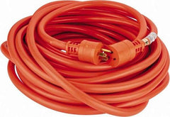 Southwire - 50', 12/3 Gauge/Conductors, Orange Indoor & Outdoor Extension Cord - 1 Receptacle, 15 Amps, 125 VAC, UL STW, NEMA 5-15P, 5-15R - Caliber Tooling