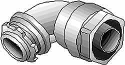 Thomas & Betts - 4" Trade, Malleable Iron Threaded Angled Liquidtight Conduit Connector - Noninsulated - Caliber Tooling