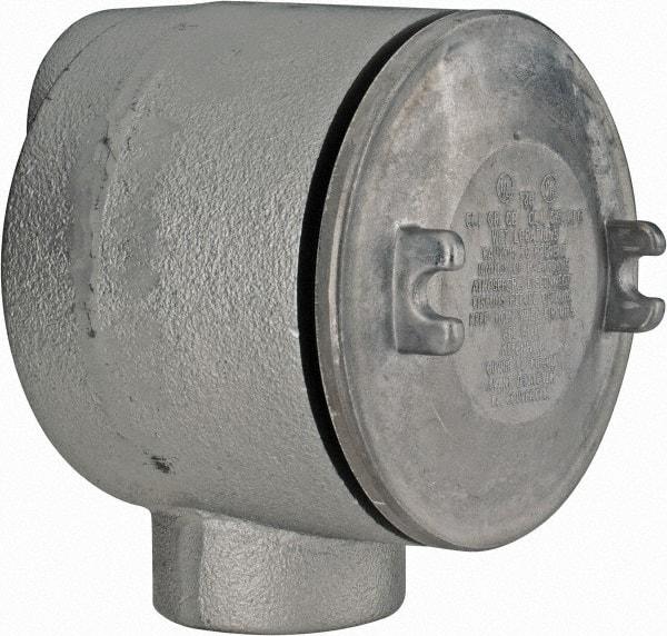 Thomas & Betts - (2) 2" Knockouts, Iron Round Junction Box - 5-3/4" Overall Width x 4.06" Overall Depth - Caliber Tooling