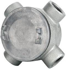 Thomas & Betts - (4) 1" Knockouts, Iron Round GUAX - 3-1/2" Overall Width x 2.31" Overall Depth - Caliber Tooling