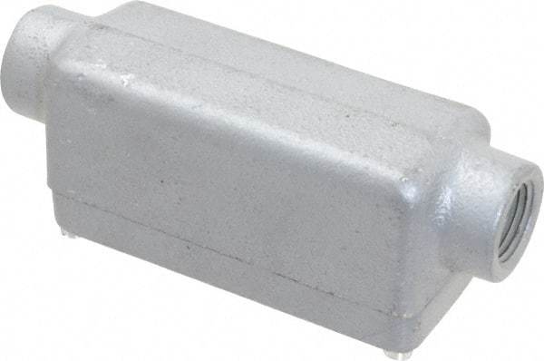 O-Z/Gedney - C Body, 1/2" Trade, Rigid Malleable Iron Conduit Body - Rectangle, 3.69" OAL, Hazardous Locations - Caliber Tooling