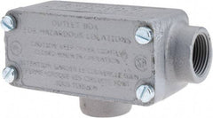 O-Z/Gedney - T Body, 3/4" Trade, Rigid Malleable Iron Conduit Body - Rectangle, 1" OAL, Hazardous Locations - Caliber Tooling