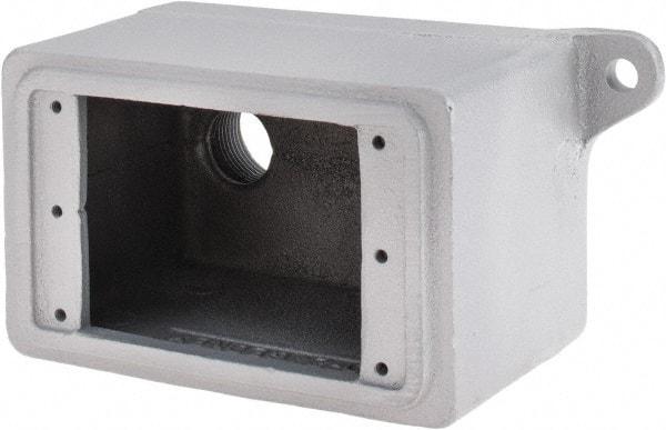 O-Z/Gedney - 1 Gang, 3/4" Knockouts, Iron Rectangle Outlet Box - Weather Resistant - Caliber Tooling