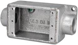 Thomas & Betts - 1 Gang, (2) 3/4" Knockouts, Iron Rectangle Device Box - Zinc Plated - Caliber Tooling