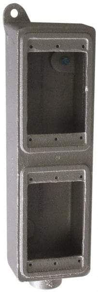 O-Z/Gedney - 1 Gang, 3/4" Knockouts, Iron Rectangle Device Box - Aluminum Enamel, Zinc Electroplated - Caliber Tooling