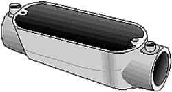 Hubbell Killark - LL Body, 1-1/4" Trade, EMT Aluminum Conduit Body - Oval, 6-7/8" OAL, Dry Locations - Caliber Tooling