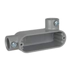 Hubbell Killark - Form Set Screw, LR Body, 1/2" Trade, EMT Aluminum Conduit Body - Oval, 4-3/8" OAL, Dry Locations - Caliber Tooling