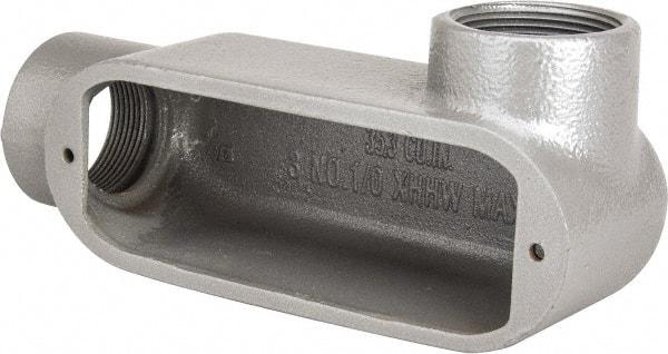 Hubbell Killark - Form 35, LR Body, 1-1/2" Trade, IMC, Rigid Malleable Iron Conduit Body - Oval, 8-1/8" OAL, 31 cc Capacity, Hazardous & Wet Locations - Caliber Tooling