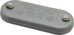 Hubbell Killark - 1-1/4" Trade, Cast Iron Conduit Body Cover Plate - Use with Form 7 Conduit Bodies - Caliber Tooling