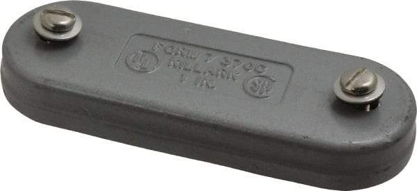 Hubbell Killark - 1" Trade, Cast Iron Conduit Body Cover Plate - Use with Form 7 Conduit Bodies - Caliber Tooling