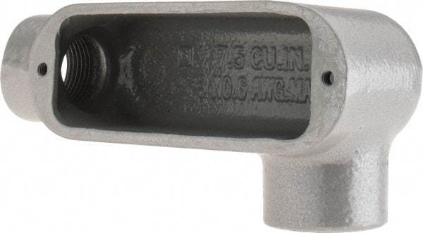 Hubbell Killark - Form 35, LL Body, 3/4" Trade, IMC, Rigid Malleable Iron Conduit Body - Oval, 5-3/8" OAL, 7 cc Capacity, Hazardous & Wet Locations - Caliber Tooling