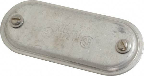 Hubbell Killark - 1-1/2" Trade, Aluminum Conduit Body Cover Plate - Use with Form 7 Conduit Bodies - Caliber Tooling