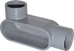 Hubbell Killark - Form 7, LL Body, 1-1/2" Trade, IMC, Rigid Iron Conduit Body - Oval, 7-1/4" OAL, 26 cc Capacity, Gray, Hazardous & Wet Locations - Caliber Tooling