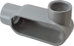 Hubbell Killark - Form 7, LR Body, 1-1/2" Trade, IMC, Rigid Iron Conduit Body - Oval, 7-1/4" OAL, 26 cc Capacity, Gray, Hazardous & Wet Locations - Caliber Tooling