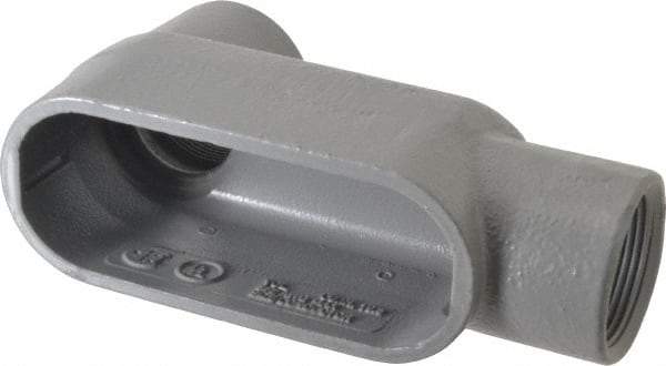 Hubbell Killark - Form 7, LB Body, 1-1/4" Trade, IMC, Rigid Iron Conduit Body - Oval, 6-13/16" OAL, 19-1/2 cc Capacity, Gray, Hazardous & Wet Locations - Caliber Tooling