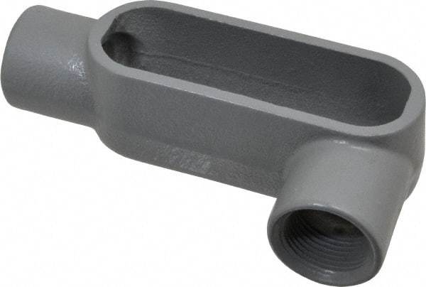 Hubbell Killark - Form 7, LL Body, 1" Trade, IMC, Rigid Iron Conduit Body - Oval, 6-5/16" OAL, 11 cc Capacity, Gray, Hazardous & Wet Locations - Caliber Tooling