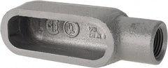 Hubbell Killark - Form 7, E Body, 1/2" Trade, IMC, Rigid Iron Conduit Body - Oval, 4-11/16" OAL, 4 cc Capacity, Gray, Hazardous & Wet Locations - Caliber Tooling