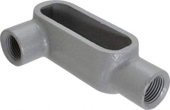 Hubbell Killark - Form 7, LR Body, 1/2" Trade, IMC, Rigid Iron Conduit Body - Oval, 4-11/16" OAL, 4 cc Capacity, Gray, Hazardous & Wet Locations - Caliber Tooling