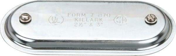 Hubbell Killark - 2-1/2" & 3" Trade, Steel Conduit Body Cover Plate - Use with Form 7 Conduit Bodies - Caliber Tooling