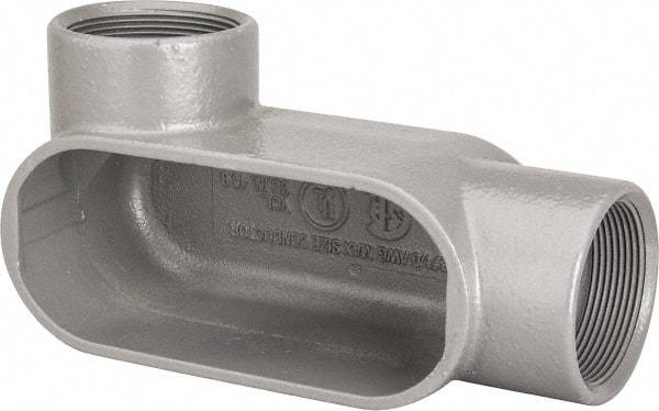 Hubbell Killark - Form 7, LL Body, 2" Trade, IMC, Rigid Iron Conduit Body - Oval, 8-1/4" OAL, 48 cc Capacity, Gray, Hazardous & Wet Locations - Caliber Tooling