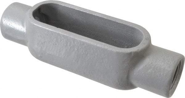 Hubbell Killark - Form 7, C Body, 3/4" Trade, IMC, Rigid Iron Conduit Body - Oval, 6-3/16" OAL, 7 cc Capacity, Gray, Hazardous & Wet Locations - Caliber Tooling