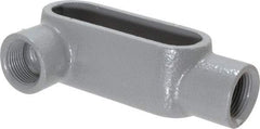 Hubbell Killark - Form 7, LR Body, 3/4" Trade, IMC, Rigid Iron Conduit Body - Oval, 5-3/8" OAL, 7 cc Capacity, Gray, Hazardous & Wet Locations - Caliber Tooling