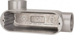 Hubbell Killark - Form 85, LL Body, 1-1/2" Trade, IMC, Rigid Aluminum Conduit Body - Oval, 8-1/8" OAL, 36 cc Capacity, Hazardous & Wet Locations - Caliber Tooling