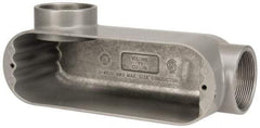 Hubbell Killark - Form 85, LL Body, 2" Trade, IMC, Rigid Aluminum Conduit Body - Oval, 10-9/16" OAL, 70 cc Capacity, Hazardous & Wet Locations - Caliber Tooling