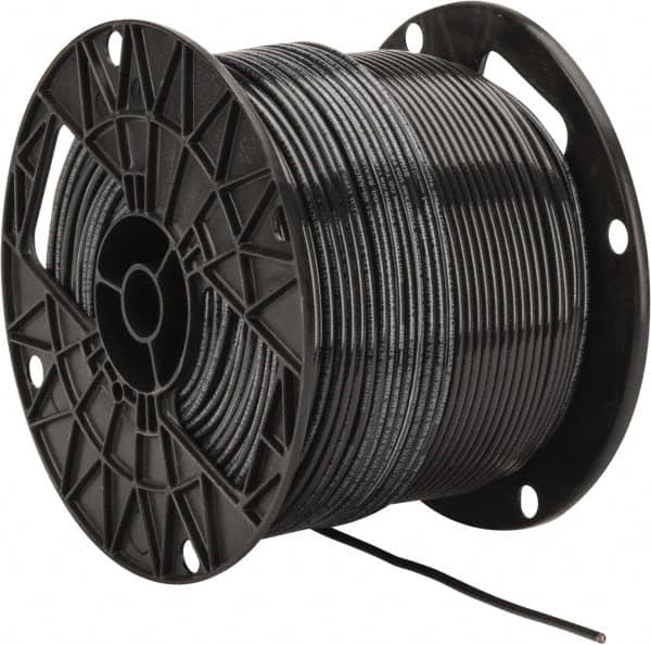 Southwire - THHN/THWN, 12 AWG, 20 Amp, 500' Long, Solid Core, 1 Strand Building Wire - Black, Thermoplastic Insulation - Caliber Tooling