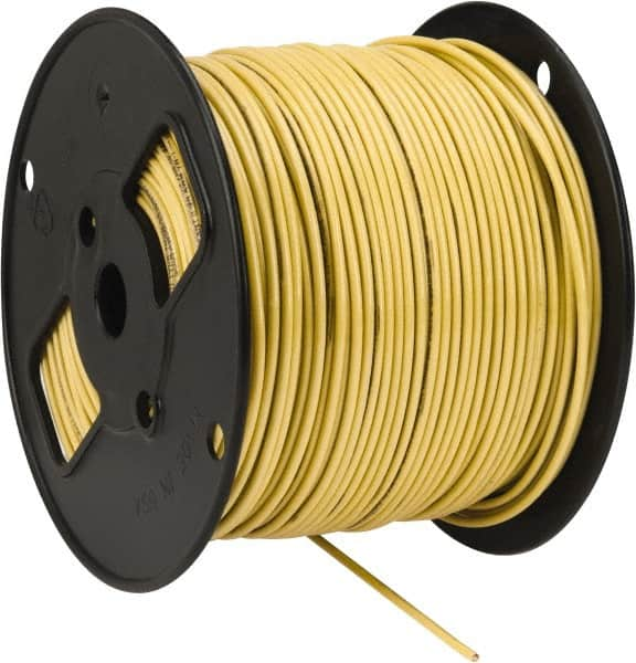 Southwire - THHN/THWN, 12 AWG, 20 Amp, 500' Long, Solid Core, 1 Strand Building Wire - Yellow, Thermoplastic Insulation - Caliber Tooling