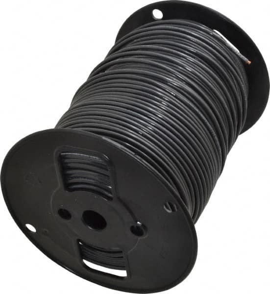 Southwire - THHN/THWN, 10 AWG, 30 Amp, 500' Long, Solid Core, 1 Strand Building Wire - Black, Thermoplastic Insulation - Caliber Tooling