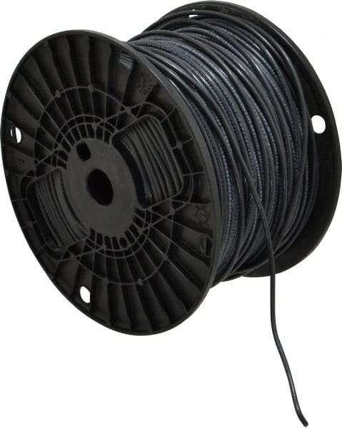 Southwire - THHN/THWN, 14 AWG, 15 Amp, 500' Long, Stranded Core, 19 Strand Building Wire - Black, Thermoplastic Insulation - Caliber Tooling