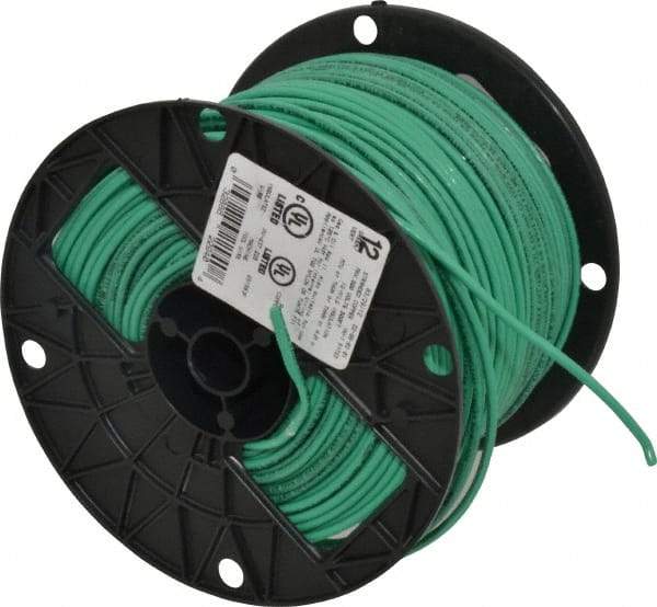 Southwire - THHN/THWN, 12 AWG, 20 Amp, 500' Long, Stranded Core, 19 Strand Building Wire - Green, Thermoplastic Insulation - Caliber Tooling