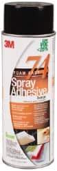 3M - 24 oz Aerosol Orange Spray Adhesive - High Tack, 200°F Heat Resistance, 50 Sq Ft Coverage, Medium Strength Bond, 30 min Max Bonding Time, Flammable, Series 74 - Caliber Tooling