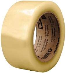 3M - 2" x 1,000 Yd Clear Rubber Adhesive Sealing Tape - Polypropylene Film Backing, 2.6 mil Thick, 60 Lb Tensile Strength, Series 3073 - Caliber Tooling