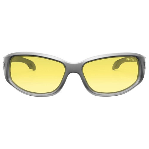 Valkyrie Yellow Lens Matte Gray Safety Glasses - Caliber Tooling