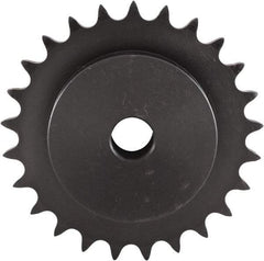 U.S. Tsubaki - 45 Teeth, 3/8" Chain Pitch, Chain Size 35, Plain Bore Sprocket - 5/8" Bore Diam, 5-3/8" Pitch Diam, 5.59" Outside Diam - Caliber Tooling