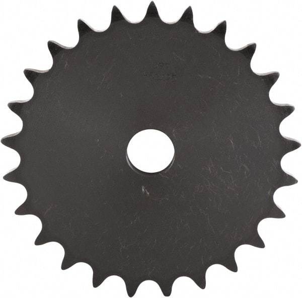 U.S. Tsubaki - 34 Teeth, 1/2" Chain Pitch, Chain Size 40, "A" Plate Roller Chain Sprocket - 19/32" Bore Diam, 5.419" Pitch Diam, 5.7" Outside Diam - Caliber Tooling