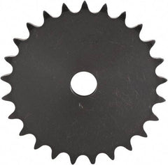 U.S. Tsubaki - 25 Teeth, 1/2" Chain Pitch, Chain Size 40, "A" Plate Roller Chain Sprocket - 5/8" Bore Diam, 3.989" Pitch Diam, 4.26" Outside Diam - Caliber Tooling