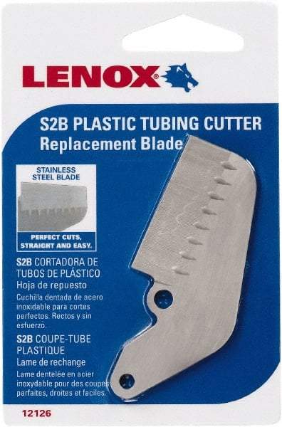 Lenox - Cutter Replacement Blade - Use with Lenox: 12122S2, Cuts PVC, CPVC, Pex, Polyethylene and Rubber Hose - Caliber Tooling