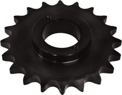 U.S. Tsubaki - 22 Teeth, 3/4" Chain Pitch, Chain Size 60, Split Taper Sprocket - 5.27" Pitch Diam, 5.67" Outside Diam - Caliber Tooling