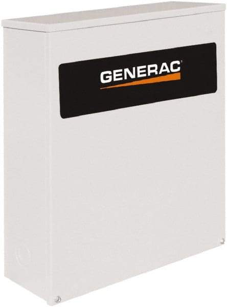 Generac Power - 3 Phase, 277/480 Input Volt, 200 Amp, Automatic Transfer Switch - 3R NEMA Rated, Aluminum, 30.1 Inch Wide x 13.1 Inch Deep x 48.1 Inch High, Automatic Exerciser, Electrically Operated, IEC 60947-6-1 - Caliber Tooling